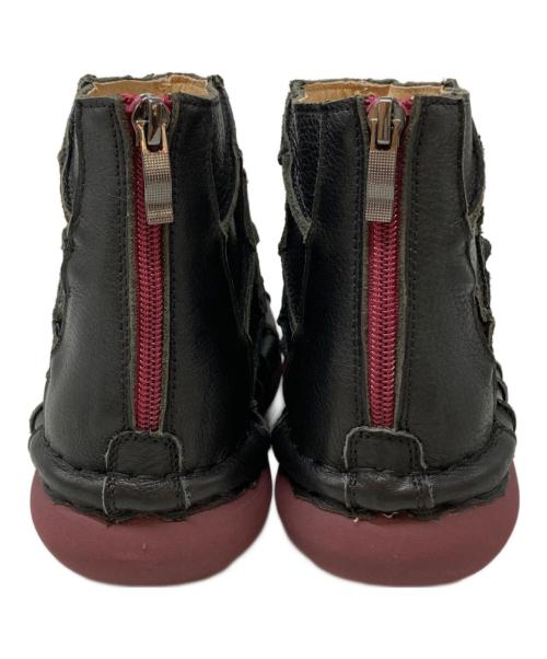 estacion（エスタシオ）estacion (エスタシオ) フラワーモチーフ本革レザーブーツ ブラック サイズ:Sの古着・服飾アイテム