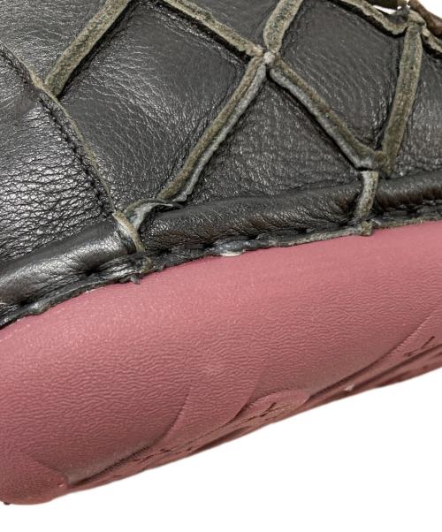 estacion（エスタシオ）estacion (エスタシオ) フラワーモチーフ本革レザーブーツ ブラック サイズ:Sの古着・服飾アイテム