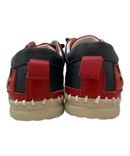 estacion（エスタシオ）estacion (エスタシオ) いぬねこモチーフ本革カジュアルシューズ ネイビー サイズ:23.5cmの古着・服飾アイテム