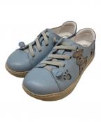 estacionエスタシオ）の古着「ワンちゃんモチーフ本革カジュアルシューズ」｜スカイブルー