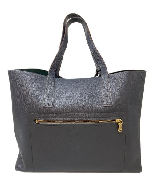 TOFF&LOADSTONE（トフアンドロードストーン）TOFF&LOADSTONE (トフアンドロードストーン) ブラスボタントートバッグ ネイビーの古着・服飾アイテム