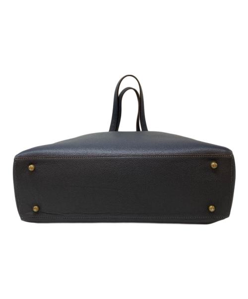 TOFF&LOADSTONE（トフアンドロードストーン）TOFF&LOADSTONE (トフアンドロードストーン) ブラスボタントートバッグ ネイビーの古着・服飾アイテム