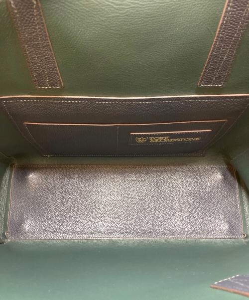 TOFF&LOADSTONE（トフアンドロードストーン）TOFF&LOADSTONE (トフアンドロードストーン) ブラスボタントートバッグ ネイビーの古着・服飾アイテム