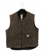 CarHarttカーハート）の古着「オールドダックベスト」｜ブラウン