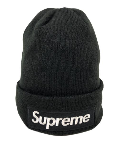 SUPREME（シュプリーム）SUPREME (シュプリーム) New Era (ニューエラ) ボックスロゴニット帽 ブラックの古着・服飾アイテム