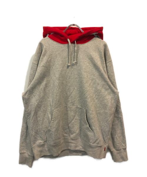 SUPREME（シュプリーム）SUPREME (シュプリーム) Contrast Hooded Sweatshirt グレー サイズ:Mの古着・服飾アイテム