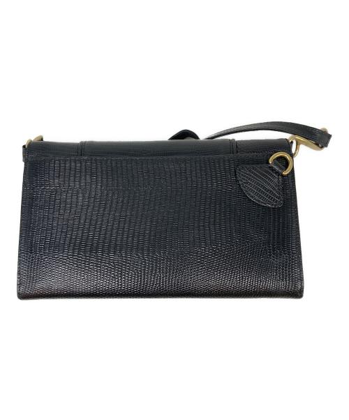 TOFF&LOADSTONE（トフアンドロードストーン）TOFF&LOADSTONE (トフアンドロードストーン) リザード型押しレザー3WAYお財布ポシェット ブラックの古着・服飾アイテム