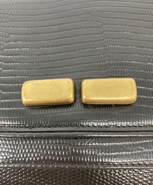 TOFF&LOADSTONE（トフアンドロードストーン）TOFF&LOADSTONE (トフアンドロードストーン) リザード型押しレザー3WAYお財布ポシェット ブラックの古着・服飾アイテム