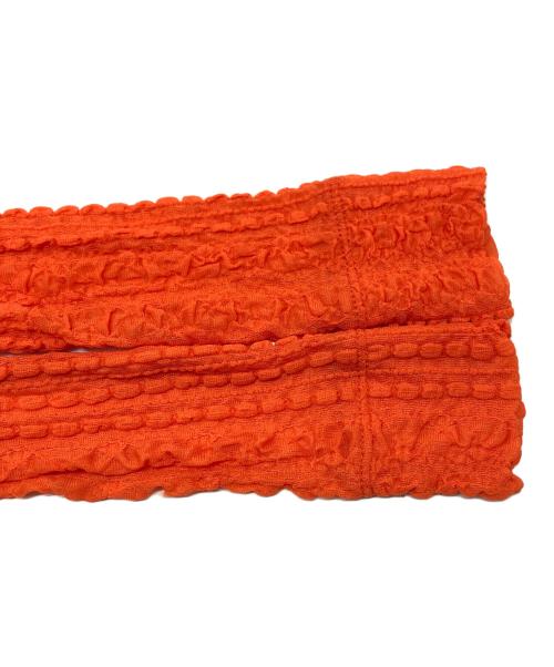 GANNI（ガニー）GANNI (ガニー) フロントギャザーワンピース オレンジ サイズ:34の古着・服飾アイテム