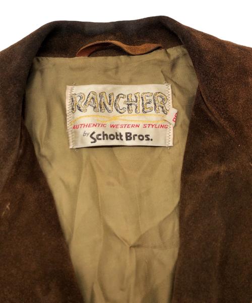 RANCHER by Schott Bros（ランチャー×ショットブロス）RANCHER by Schott Bros (ランチャー×ショットブロス) フリンジウエスタンスエードジャケット ブラウン サイズ:38の古着・服飾アイテム