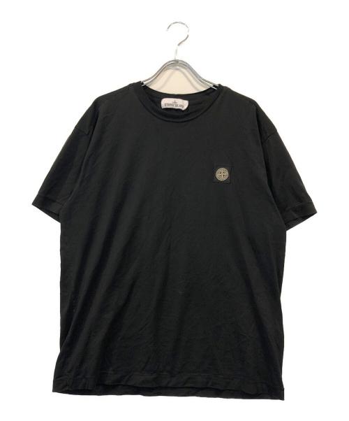 STONE ISLAND（ストーンアイランド）STONE ISLAND (ストーンアイランド) ロゴボックスロゴTシャツ ブラック サイズ:SIZE Lの古着・服飾アイテム