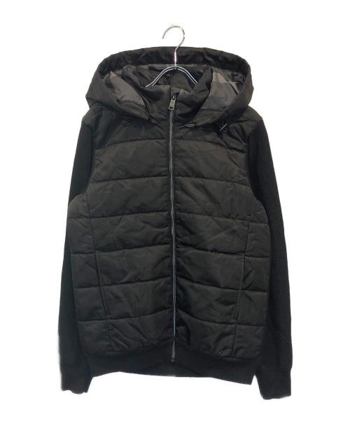 BLACK LABEL CRESTBRIDGE（ブラックレーベル クレストブリッジ）BLACK LABEL CRESTBRIDGE (ブラックレーベル クレストブリッジ) 切替 シャドーチェック 中綿ジャケット ブラック サイズ:SIZE Lの古着・服飾アイテム