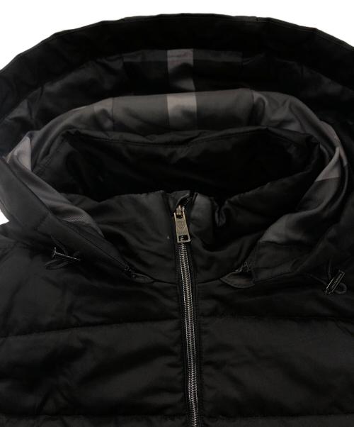 BLACK LABEL CRESTBRIDGE（ブラックレーベル クレストブリッジ）BLACK LABEL CRESTBRIDGE (ブラックレーベル クレストブリッジ) 切替 シャドーチェック 中綿ジャケット ブラック サイズ:SIZE Lの古着・服飾アイテム