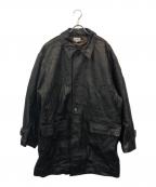 Paul Smith Londonポールスミスロンドン）の古着「オールドレザーカーコート」｜ブラック