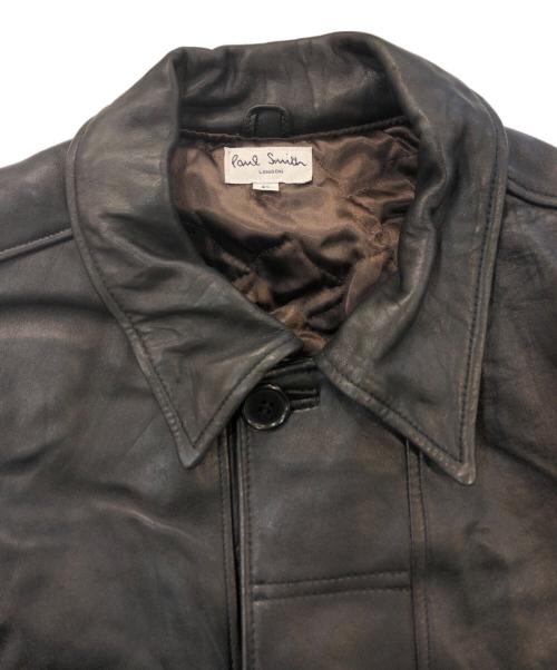 Paul Smith London（ポールスミスロンドン）Paul Smith London (ポールスミスロンドン) オールドレザーカーコート ブラック サイズ:SIZE Lの古着・服飾アイテム