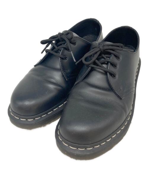 Dr.Martens（ドクターマーチン）Dr.Martens (ドクターマーチン) ホワイトステッチ3ホールシューズ ブラック サイズ:UK8の古着・服飾アイテム