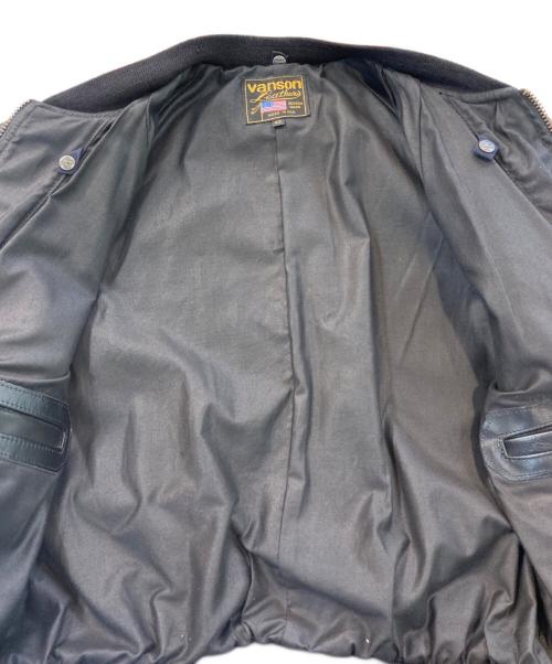 VANSON（バンソン）VANSON (バンソン) レザージップブルゾン ブラック サイズ:SIZE 42の古着・服飾アイテム