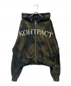 dig your own graveデグヨアオウングレイブ）の古着「DIG YOUR OWN GRAVE FUR ZIP HOODY」｜ブラック