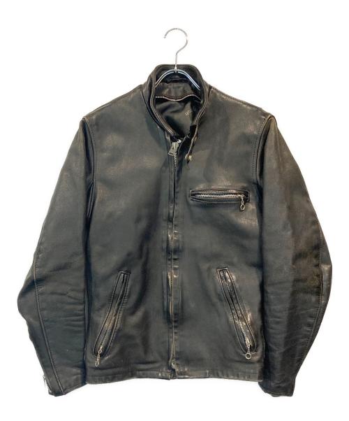 Schott（ショット）Schott (ショット) レザーライダースジャケット ブラック サイズ:SIZE 32の古着・服飾アイテム