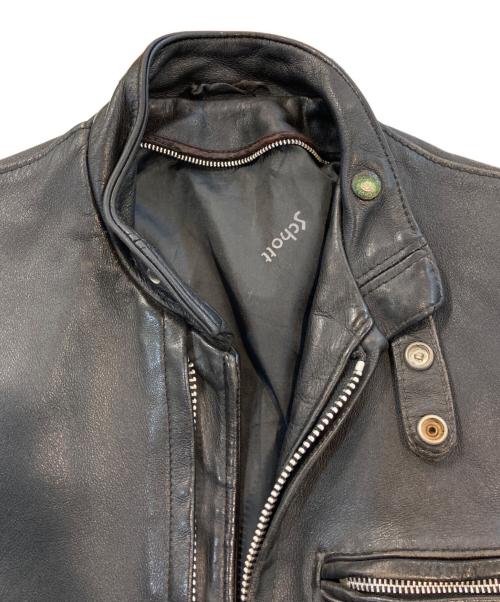 Schott（ショット）Schott (ショット) レザーライダースジャケット ブラック サイズ:SIZE 32の古着・服飾アイテム