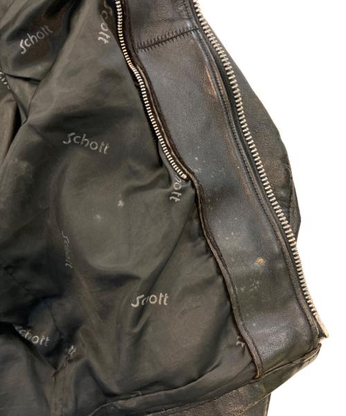 Schott（ショット）Schott (ショット) レザーライダースジャケット ブラック サイズ:SIZE 32の古着・服飾アイテム