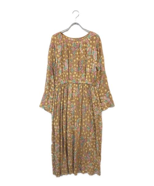 GRACE CONTINENTAL（グレースコンチネンタル）GRACE CONTINENTAL (（グレースコンチネンタル) フラワードット刺繍ワンピース ベージュ サイズ:SIZE 36の古着・服飾アイテム