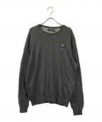 POLO RALPH LAURENポロ・ラルフローレン）の古着「ポロベアワッペンウールニット」｜グレー