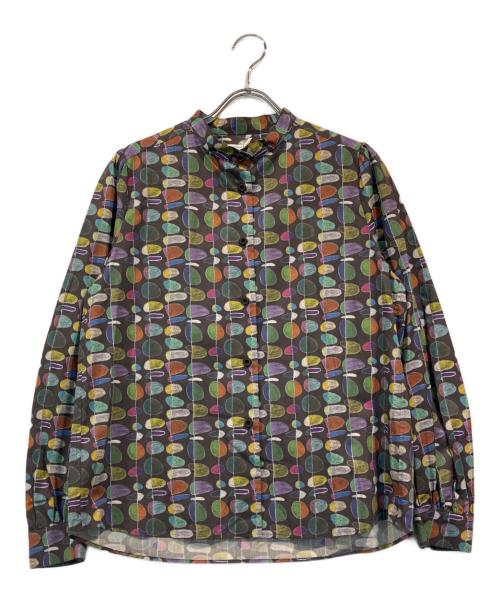 HERALBONY（ヘラルボニー）HERALBONY (ヘラルボニー) クラシックブラウス「無題」（葉っぱ） グレー サイズ:s,mの古着・服飾アイテム