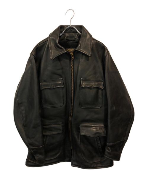 VANSON（バンソン）VANSON (バンソン) レザーカーコート ブラック サイズ:42の古着・服飾アイテム