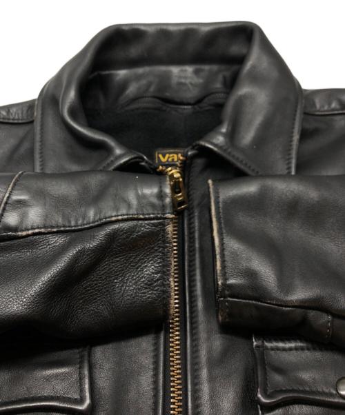 VANSON（バンソン）VANSON (バンソン) レザーカーコート ブラック サイズ:42の古着・服飾アイテム