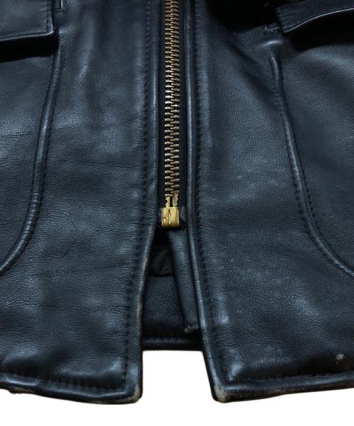 VANSON（バンソン）VANSON (バンソン) レザーカーコート ブラック サイズ:42の古着・服飾アイテム