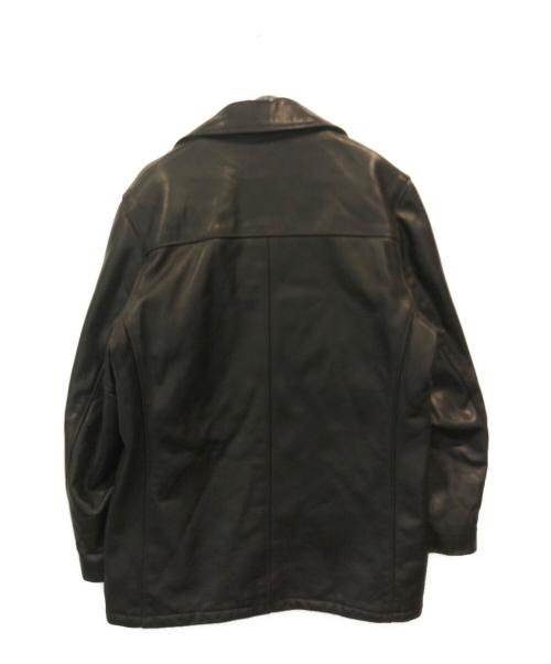 Schott（ショット）Schott (ショット) レザーPコート ブラック サイズ:42の古着・服飾アイテム