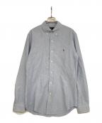 RALPH LAURENラルフローレン）の古着「ポニー刺繍オックスフォードシャツ」｜スカイブルー