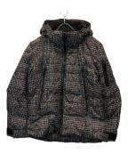 BLACK LABEL CRESTBRIDGEブラックレーベル クレストブリッジ）の古着「グレンチェックプリント ダウンジャケット」｜ブラック