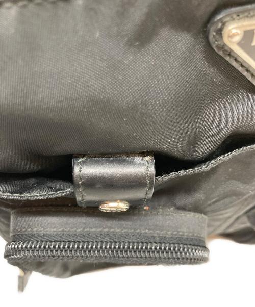 PRADA（プラダ）PRADA (プラダ) レザーベルトナイロンウエストバッグ ブラックの古着・服飾アイテム