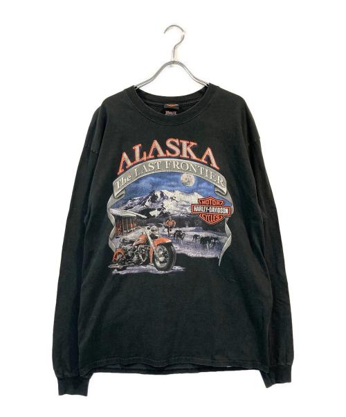 HARLEY-DAVIDSON（ハーレーダビッドソン）HARLEY-DAVIDSON (ハーレーダビッドソン) 00sプリントTシャツ ブラック サイズ:Lの古着・服飾アイテム