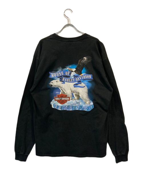 HARLEY-DAVIDSON（ハーレーダビッドソン）HARLEY-DAVIDSON (ハーレーダビッドソン) 00sプリントTシャツ ブラック サイズ:Lの古着・服飾アイテム