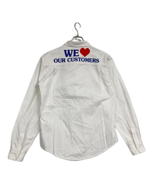 BlackEyePatch（ブラックアイパッチ）BlackEyePatch (ブラックアイパッチ) プリントシャツ ホワイト サイズ:Mの古着・服飾アイテム