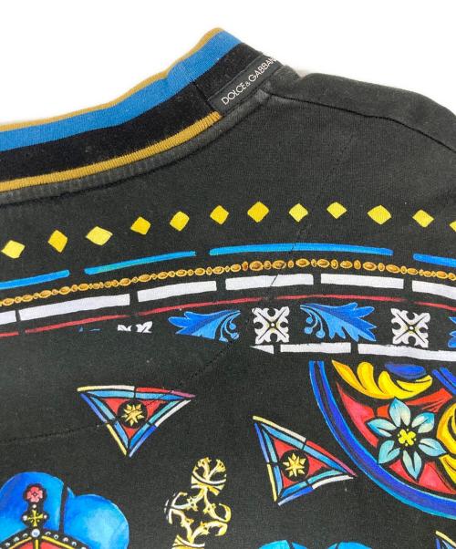 DOLCE & GABBANA（ドルチェ＆ガッバーナ）DOLCE & GABBANA (ドルチェ＆ガッバーナ) Carolvs Magnvs TEE ブラック サイズ:XLの古着・服飾アイテム