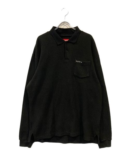 SUPREME（シュプリーム）SUPREME (シュプリーム) 23AWThermal L/S Polo ブラック サイズ:Mの古着・服飾アイテム