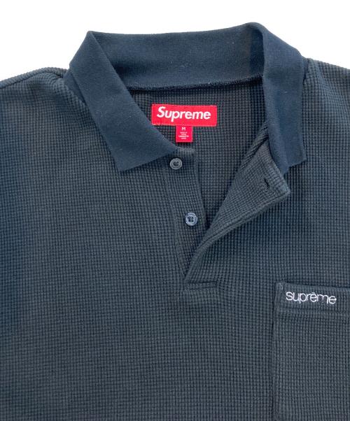 SUPREME（シュプリーム）SUPREME (シュプリーム) 23AWThermal L/S Polo ブラック サイズ:Mの古着・服飾アイテム