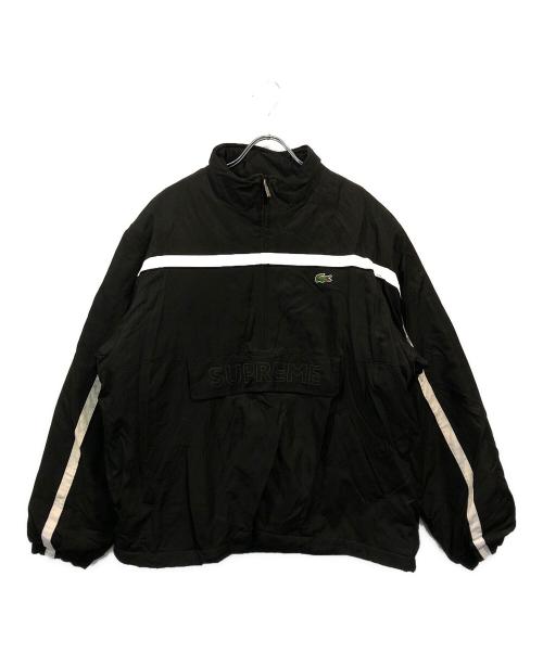 SUPREME（シュプリーム）Supreme (シュプリーム) LACOSTE (ラコステ) Puffy Half Zip Pullover ブラック サイズ:SIZE Mの古着・服飾アイテム