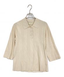 UNITED ARROWS TOKYO（ユナイテッドアローズトウキョウ）の古着「ランダムリブ ポロニット」｜ベージュ