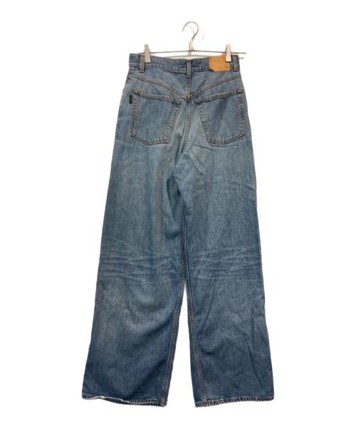 haikure（ハイクル）HAIKURE (ハイクル) ハイライズ フロントタック テンセルデニムパンツ インディゴ サイズ:25の古着・服飾アイテム