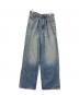 HAIKURE（ハイクル）の古着「ハイライズ フロントタック テンセルデニムパンツ」｜インディゴ
