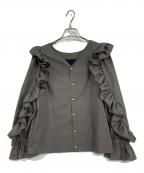 iDea Luceイデア ルーチェ）の古着「金ハート釦フリルスリーブシャツ」｜グレー