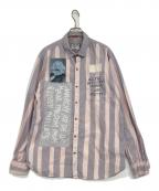 PEEL&LIFTピールアンドリフト）の古着「ANARCHY BLEACH SHIRT」｜グレー