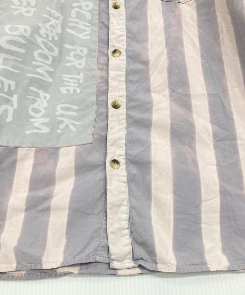 PEEL&LIFT（ピールアンドリフト）PEEL&LIFT (ピールアンドリフト) ANARCHY BLEACH SHIRT グレー サイズ:Lの古着・服飾アイテム