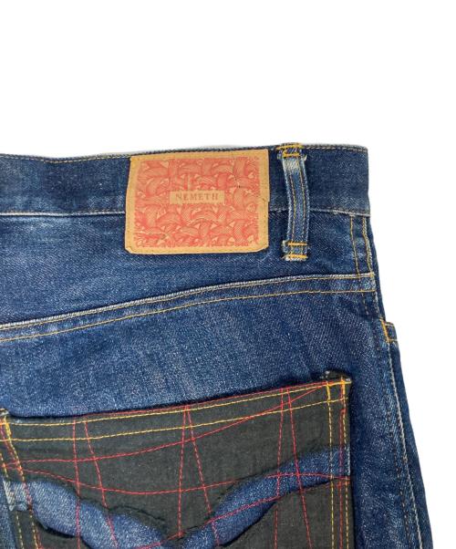 NEMETH（ネメス）Nemeth (ネメス) パッチワークデニムパンツ インディゴ サイズ:Lの古着・服飾アイテム