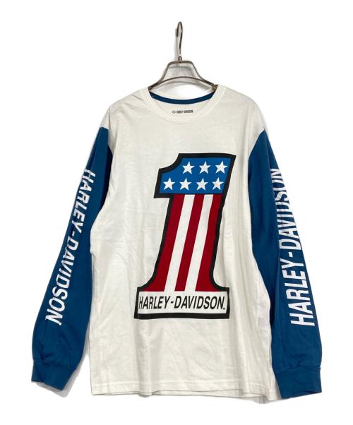 HARLEY-DAVIDSON（ハーレーダビッドソン）HARLEY-DAVIDSON (ハーレーダビッドソン) ロングスリーブTシャツ ホワイト サイズ:L 未使用品の古着・服飾アイテム